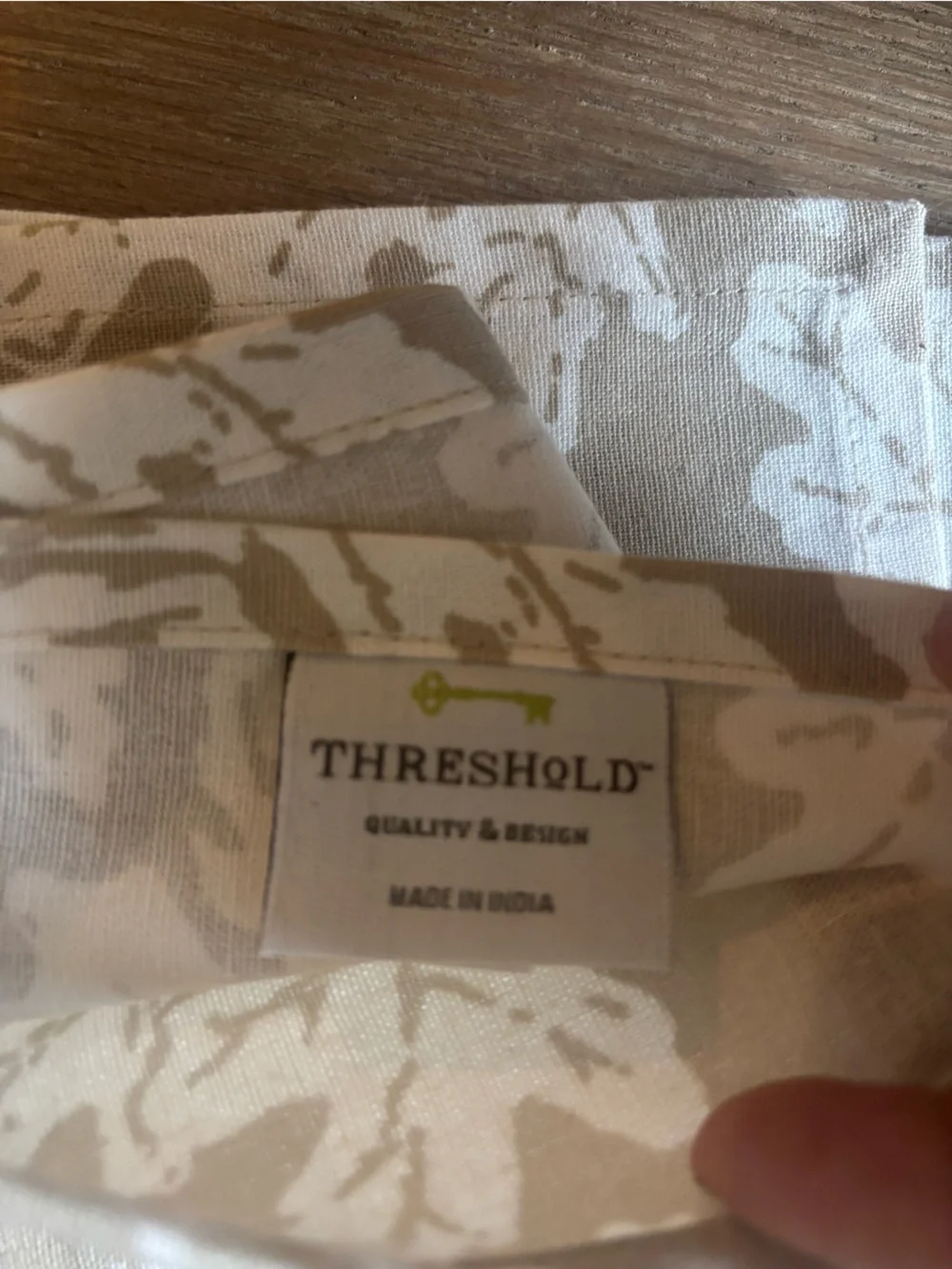 Threshold Cream Kitchen Textile with Gold Dot Chain Pattern